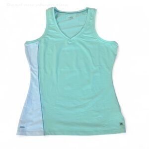 Alo Yoga Tank Top Womens XL Mint Green V Neck CoolFit Wicking Stretch Active